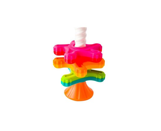Развивающая игрушка Fat Brain Toys Пирамидка- спиннер MiniSpinny тактильная (FA134-1), изображение 4 Развивающая игрушка Fat Brain Toys Пирамидка- спиннер MiniSpinny тактильная (FA134-1), изображение 4