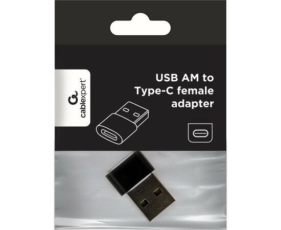 Переходник USB-A Male to USB-C Female USB2.0 Cablexpert (A-USB2-AMCF-02), изображение 3