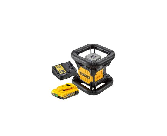 Лазерный нивелир DeWALT ротационный, 18В XR Li-Ion, зелёный луч, 4.5 кг, 2Ah, ЗУ, кейс (DCE079D1G), изображение 2 Лазерный нивелир DeWALT ротационный, 18В XR Li-Ion, зелёный луч, 4.5 кг, 2Ah, ЗУ, кейс (DCE079D1G), изображение 2