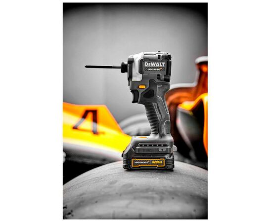Шуруповерт DeWALT McLaren F1, XR Li-Ion PowerStack 18 В, 2x1.7Ah GFN блок, 206 Нм, TSTAK (DCF85ME2GT), зображення 12