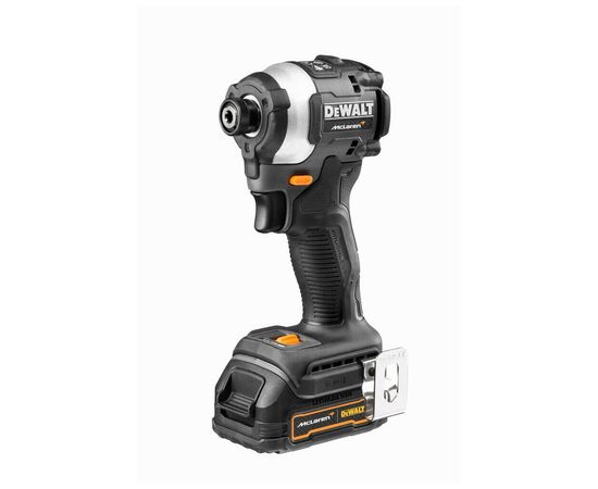 Шуруповерт DeWALT McLaren F1, XR Li-Ion PowerStack 18 В, 2x1.7Ah GFN блок, 206 Нм, TSTAK (DCF85ME2GT), зображення 6