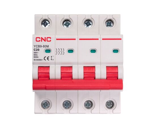 Автоматический выключатель CNC YCB9-80M 4P C20 6ka (NV821600)