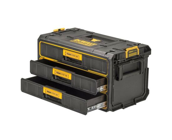 Ящик для инструментов DeWALT TOUGHSYSTEM 2.0, 555х355х305 мм., модуль на 3 ящика (DWST08330-1), изображение 3 Ящик для инструментов DeWALT TOUGHSYSTEM 2.0, 555х355х305 мм., модуль на 3 ящика (DWST08330-1), изображение 3