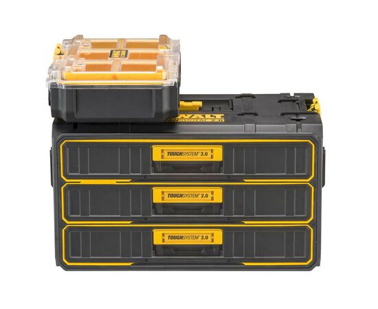 Ящик для инструментов DeWALT TOUGHSYSTEM 2.0, 555х355х305 мм., модуль на 3 ящика (DWST08330-1), изображение 8 Ящик для инструментов DeWALT TOUGHSYSTEM 2.0, 555х355х305 мм., модуль на 3 ящика (DWST08330-1), изображение 8