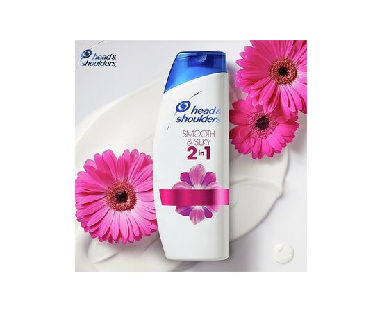 Шампунь Head & Shoulders 2 в 1 Против перхоти Гладкие и шелковистые 330 мл (8700216304856), изображение 7 Шампунь Head & Shoulders 2 в 1 Против перхоти Гладкие и шелковистые 330 мл (8700216304856), изображение 7