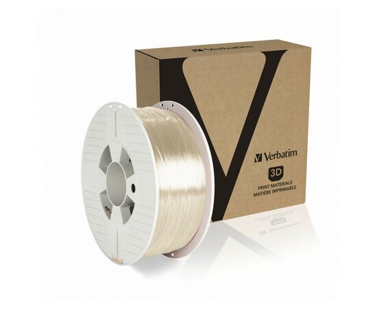 Пластик для 3D-принтера Verbatim PETG, 1.75 мм, 1 кг, clear (55051), изображение 2 Пластик для 3D-принтера Verbatim PETG, 1.75 мм, 1 кг, clear (55051), изображение 2