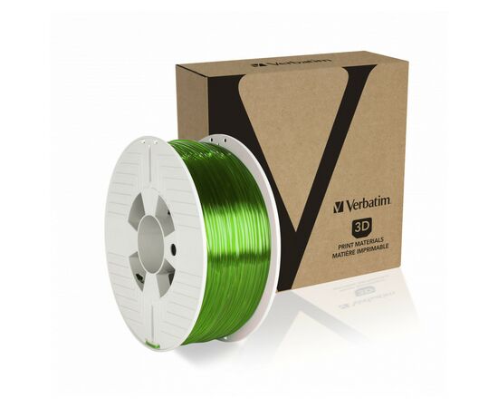 Пластик для 3D-принтера Verbatim PETG, 2,85 мм, 1 кг, green-transparent (55065), изображение 3 Пластик для 3D-принтера Verbatim PETG, 2,85 мм, 1 кг, green-transparent (55065), изображение 3