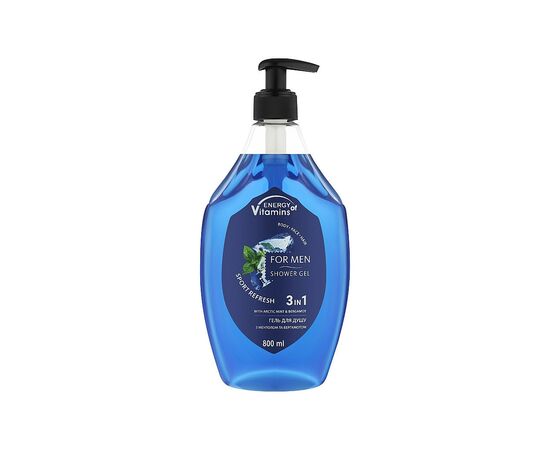 Гель для душу Energy of Vitamins 3 в 1 Sport Refresh For Men 800 мл (4823080006955)