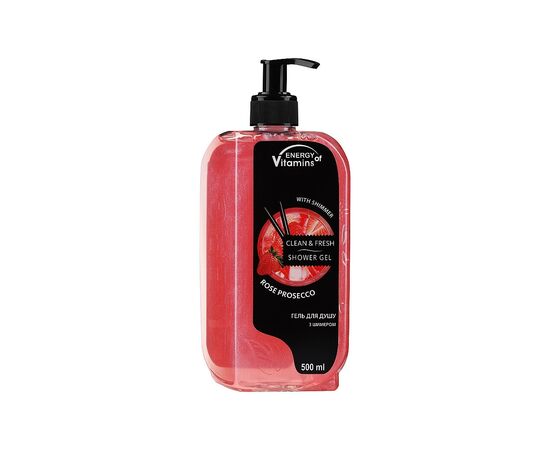 Гель для душу Energy of Vitamins Rose Prosecco Із шимером 500 мл (4823080006795)