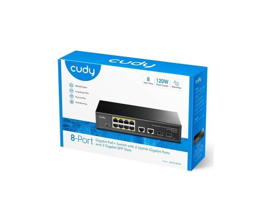 Комутатор мережевий Cudy GS1010PS2(120W), зображення 4 Комутатор мережевий Cudy GS1010PS2(120W), зображення 4