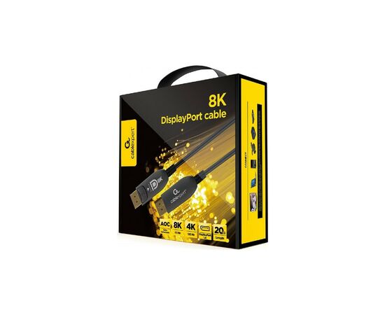 Кабель мультимедийный DisplayPort to DisplayPort 20.0m V.1.4 8K 60Hz/4K 120Hz Optic (AOC) Cablexpert (CC-DP8K-AOC-20M), изображение 3 Кабель мультимедийный DisplayPort to DisplayPort 20.0m V.1.4 8K 60Hz/4K 120Hz Optic (AOC) Cablexpert (CC-DP8K-AOC-20M), изображение 3