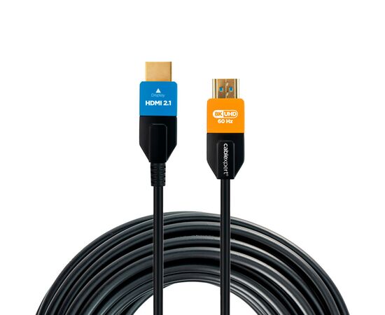 Кабель мультимедийный HDMI to HDMI 5.0m V.2.1 8K 60Hz/4K 120Hz Optic (AOC) Cablexpert (CC-HDMI8K-AOC-5M), изображение 2 Кабель мультимедийный HDMI to HDMI 5.0m V.2.1 8K 60Hz/4K 120Hz Optic (AOC) Cablexpert (CC-HDMI8K-AOC-5M), изображение 2