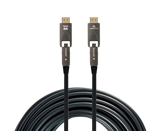 Кабель мультимедийный HDMI to HDMI A/D to A/D 10.0m V.2.0 4K 60Hz Optic (AOC) Cablexpert (CCAP-HDMIDD-AOC-10M), изображение 2 Кабель мультимедийный HDMI to HDMI A/D to A/D 10.0m V.2.0 4K 60Hz Optic (AOC) Cablexpert (CCAP-HDMIDD-AOC-10M), изображение 2