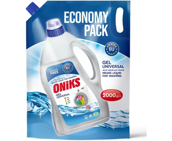 Гель для прання Oniks Universal дой-пак 2 кг (4820191761506)