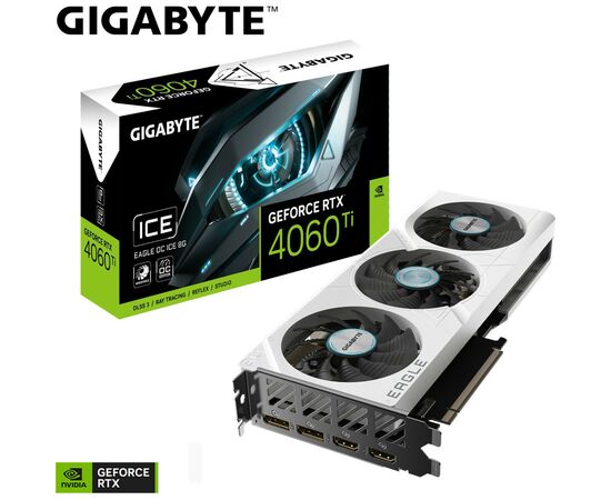 Видеокарта GIGABYTE GeForce RTX4060Ti 8Gb EAGLE OC ICE (GV-N406TEAGLEOC ICE-8GD), изображение 10 Видеокарта GIGABYTE GeForce RTX4060Ti 8Gb EAGLE OC ICE (GV-N406TEAGLEOC ICE-8GD), изображение 10
