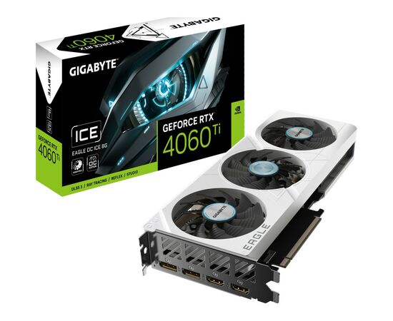 Видеокарта GIGABYTE GeForce RTX4060Ti 8Gb EAGLE OC ICE (GV-N406TEAGLEOC ICE-8GD), изображение 9 Видеокарта GIGABYTE GeForce RTX4060Ti 8Gb EAGLE OC ICE (GV-N406TEAGLEOC ICE-8GD), изображение 9