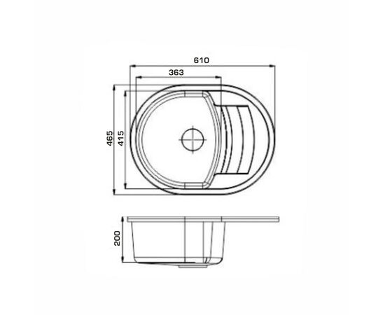 Мийка кухонна GRANADO MALAGA black shine (gr0201), зображення 7 Мийка кухонна GRANADO MALAGA black shine (gr0201), зображення 7