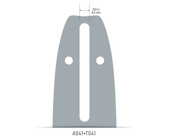 Шина для цепной пилы Oregon 3/8'', 1.1 мм, длина 12''/30 см (124MLEA041), изображение 3 Шина для цепной пилы Oregon 3/8'', 1.1 мм, длина 12''/30 см (124MLEA041), изображение 3