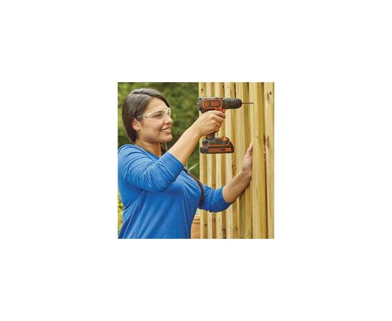 Шуруповерт Black&Decker 18 В, 1.5Ah, 40 Нм, 360-1400 об/мин, кейс (BDCDD186KB), изображение 4 Шуруповерт Black&Decker 18 В, 1.5Ah, 40 Нм, 360-1400 об/мин, кейс (BDCDD186KB), изображение 4