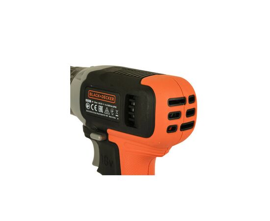Шуруповерт Black&Decker 18 В Li-Ion, 1.5Ah, 600 об/мин, 1,2 кг (BCD001C1), изображение 8 Шуруповерт Black&Decker 18 В Li-Ion, 1.5Ah, 600 об/мин, 1,2 кг (BCD001C1), изображение 8