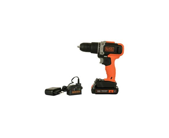 Шуруповерт Black&Decker 18 В, 1.5Ah, 45 Нм,0-360/0-1400 об/мин, 21000 уд/мин, 1.3 кг (BCD003C1), изображение 2