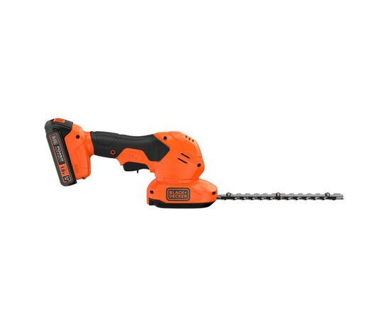 Кусторез Black&Decker 18 В, 2Ah, насадки- 20 см/8 мм, 10 см/18 мм, (BCSS18D1), изображение 4 Кусторез Black&Decker 18 В, 2Ah, насадки- 20 см/8 мм, 10 см/18 мм, (BCSS18D1), изображение 4