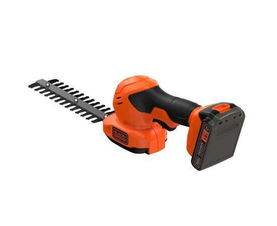 Кусторез Black&Decker 18 В, 2Ah, насадки- 20 см/8 мм, 10 см/18 мм, (BCSS18D1), изображение 5 Кусторез Black&Decker 18 В, 2Ah, насадки- 20 см/8 мм, 10 см/18 мм, (BCSS18D1), изображение 5