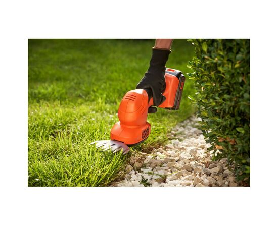 Кусторез Black&Decker 18 В, 2Ah, насадки- 20 см/8 мм, 10 см/18 мм, (BCSS18D1), изображение 9 Кусторез Black&Decker 18 В, 2Ah, насадки- 20 см/8 мм, 10 см/18 мм, (BCSS18D1), изображение 9