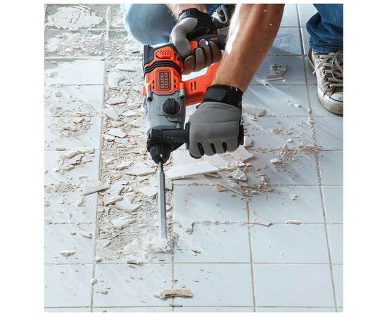 Перфоратор Black&Decker SDS-Plus,18 В, 1.2 Дж, 3 режима, 2.6 кг (без АКБ и ЗУ) (BCD900B), изображение 11 Перфоратор Black&Decker SDS-Plus,18 В, 1.2 Дж, 3 режима, 2.6 кг (без АКБ и ЗУ) (BCD900B), изображение 11