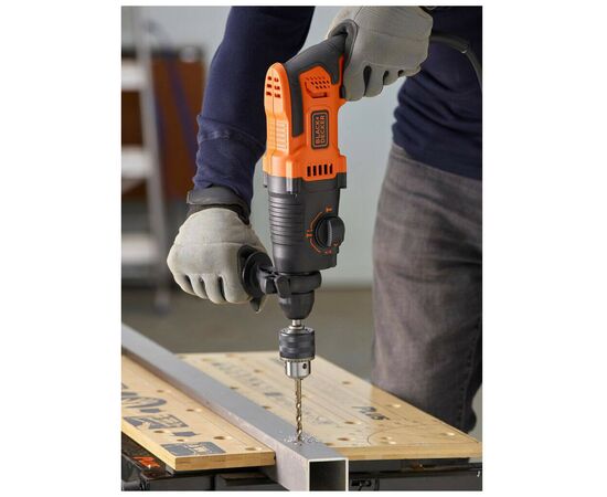 Перфоратор Black&Decker SDS-Plus, 650 Вт, 1.6 Дж, 3 режима, кейс, 3.57 кг (BEHS01), изображение 6 Перфоратор Black&Decker SDS-Plus, 650 Вт, 1.6 Дж, 3 режима, кейс, 3.57 кг (BEHS01), изображение 6