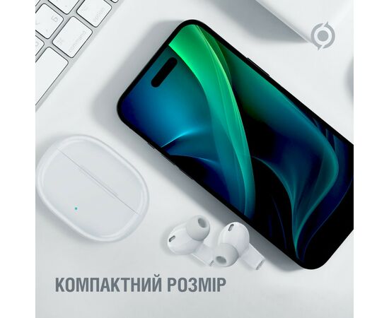 Навушники Piko TWS-HalfMoon White (1283126583391), зображення 6 Навушники Piko TWS-HalfMoon White (1283126583391), зображення 6