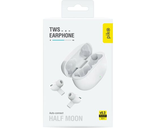 Навушники Piko TWS-HalfMoon White (1283126583391), зображення 8 Навушники Piko TWS-HalfMoon White (1283126583391), зображення 8