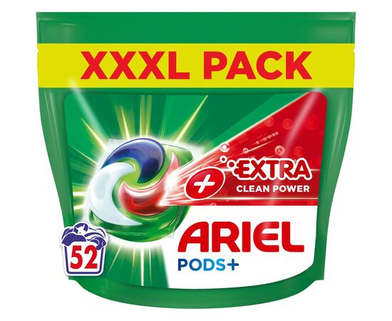 Капсули для прання Ariel Pods All-in-1 + Сила екстраочищення 52 шт. (8001090804938)