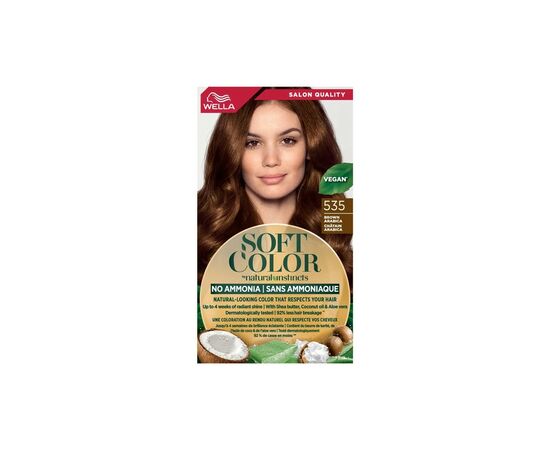 Краска для волос Wella Soft Color Безаммиачная 535 - Коричневая арабика (3616302076819), изображение 2 Краска для волос Wella Soft Color Безаммиачная 535 - Коричневая арабика (3616302076819), изображение 2