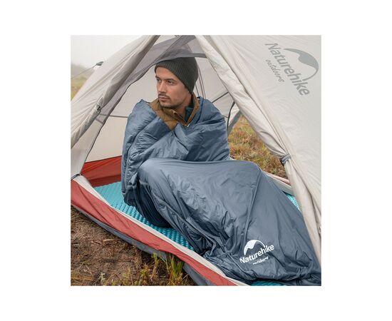 Спальный мешок Naturehike надлегкий Ultralight LW180 NH21MSD09 лівий (15°C) p-p M сіро-синій (6927595777947-L), изображение 4 Спальный мешок Naturehike надлегкий Ultralight LW180 NH21MSD09 лівий (15°C) p-p M сіро-синій (6927595777947-L), изображение 4