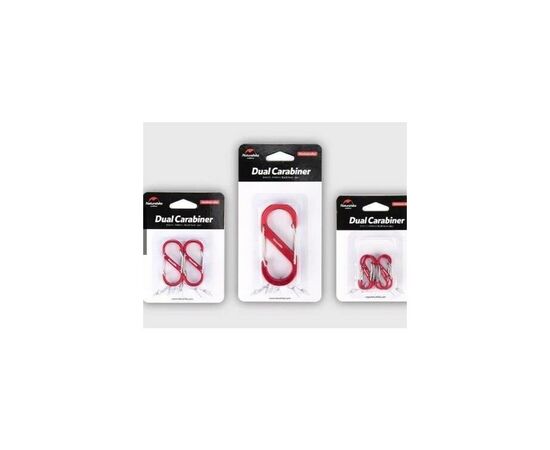 Карабін туристичний Naturehike S-type NH20GS004, 5см, червоний (6927595747117), зображення 3