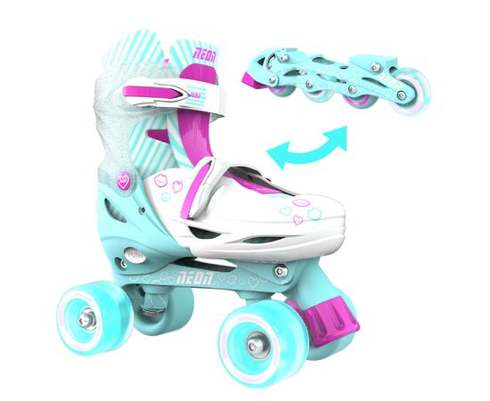 Роликовые коньки Neon Сombo Turquoise розмір 30-33 (NT09T4), изображение 2 Роликовые коньки Neon Сombo Turquoise розмір 30-33 (NT09T4), изображение 2