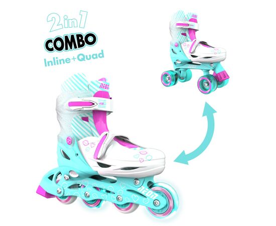 Роликові ковзани Neon Сombo Turquoise розмір 30-33 (NT09T4)