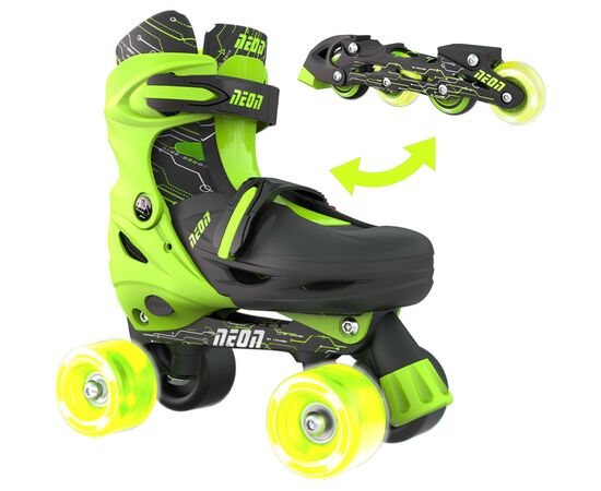 Роликовые коньки Neon Сombo Green розмір 30-33 (NT09G4), изображение 2 Роликовые коньки Neon Сombo Green розмір 30-33 (NT09G4), изображение 2