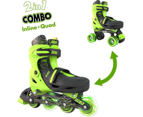 Роликовые коньки Neon Сombo Green розмір 30-33 (NT09G4)