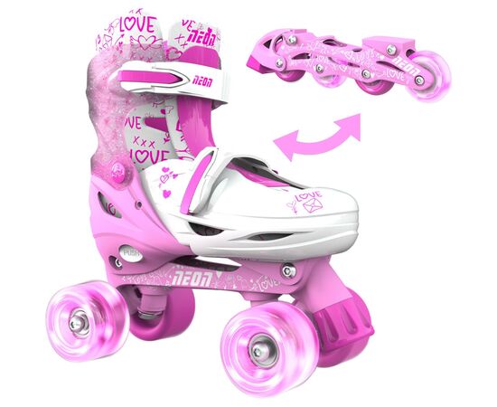 Роликовые коньки Neon Сombo Pink розмір 34-37 (NT10P4), изображение 2