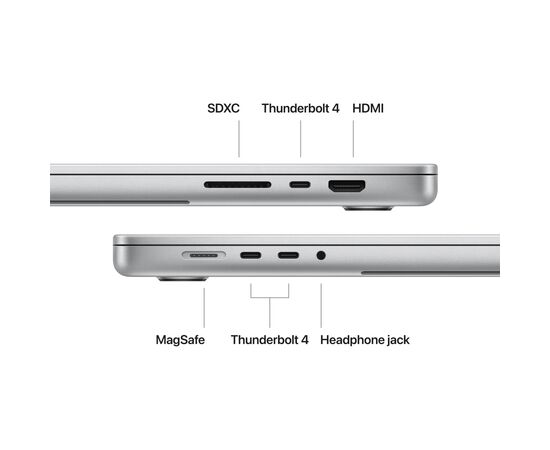 Ноутбук Apple MacBook Pro 16 A2991 M3 Max Silver (MUW73UA/A), изображение 5 Ноутбук Apple MacBook Pro 16 A2991 M3 Max Silver (MUW73UA/A), изображение 5