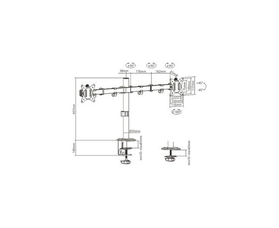Кронштейн HiSmart HS082406, изображение 3 Кронштейн HiSmart HS082406, изображение 3