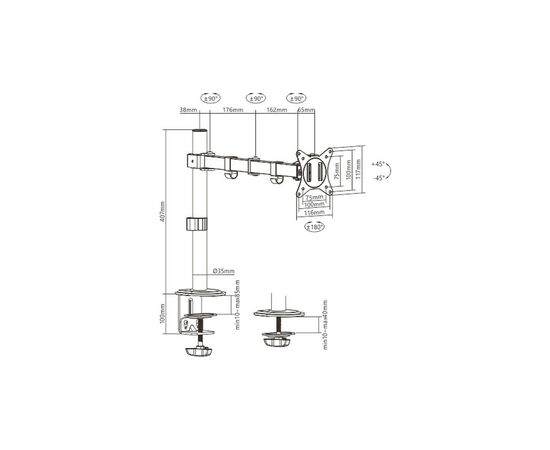 Кронштейн HiSmart HS082390, изображение 3 Кронштейн HiSmart HS082390, изображение 3