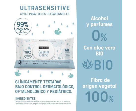 Дитячі вологі серветки Suavinex 60 шт (402596), зображення 3