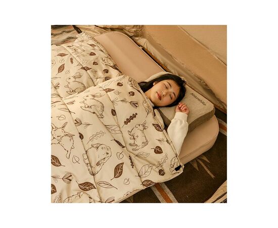 Спальный мешок Naturehike MT180 CNH22SD015 лівий, бежевий з принтом (6975641886662), изображение 3 Спальный мешок Naturehike MT180 CNH22SD015 лівий, бежевий з принтом (6975641886662), изображение 3