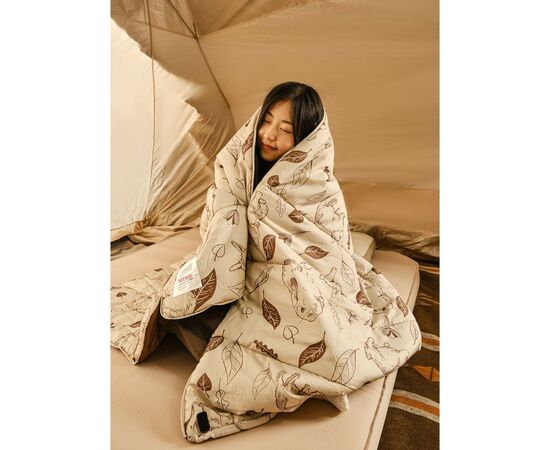 Спальный мешок Naturehike MT180 CNH22SD015 правий, бежевий з принтом (6975641886648), изображение 2 Спальный мешок Naturehike MT180 CNH22SD015 правий, бежевий з принтом (6975641886648), изображение 2