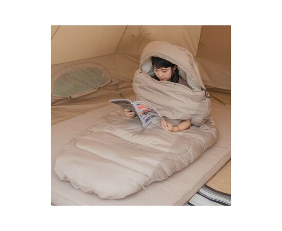 Спальный мешок Naturehike овальний PS200 NH20MSD03 правий, бежевий (6927595765456), изображение 2 Спальный мешок Naturehike овальний PS200 NH20MSD03 правий, бежевий (6927595765456), изображение 2