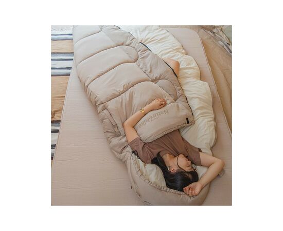 Спальный мешок Naturehike овальний PS300 NH20MSD03 правий, бежевий (6927595765470), изображение 3 Спальный мешок Naturehike овальний PS300 NH20MSD03 правий, бежевий (6927595765470), изображение 3