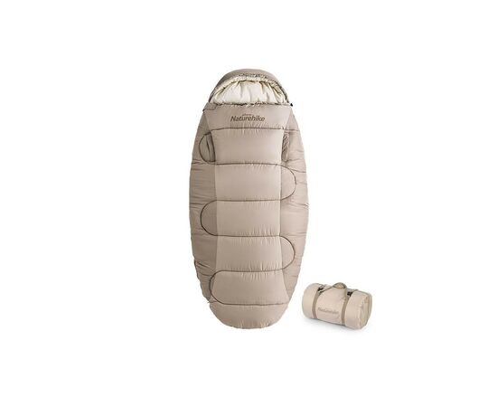 Спальний мішок Naturehike овальний PS300 NH20MSD03 правий, бежевий (6927595765470)